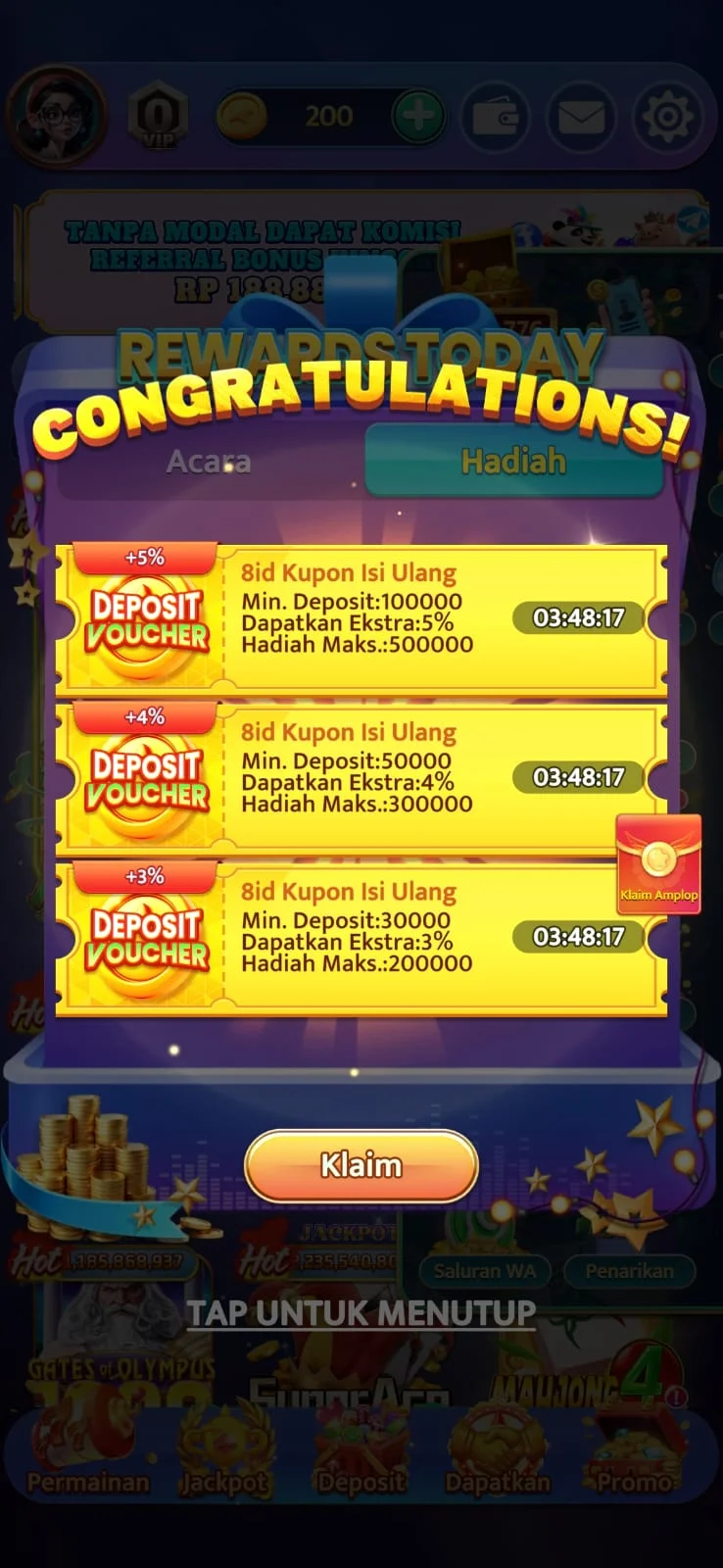 Meja Sic Bo online dengan tiga dadu dan papan taruhan Big Small serta kombinasi angka